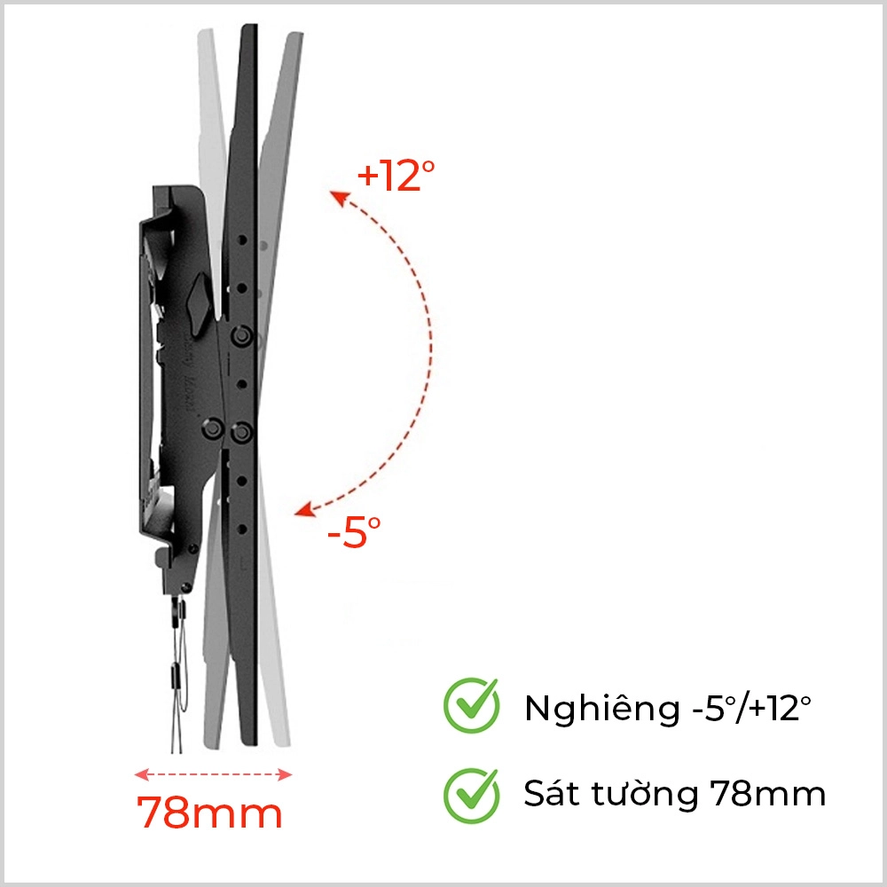 Giá Treo Tivi Nghiêng Gật Gù NB-DF90T 60-100 inch - ảnh 6
