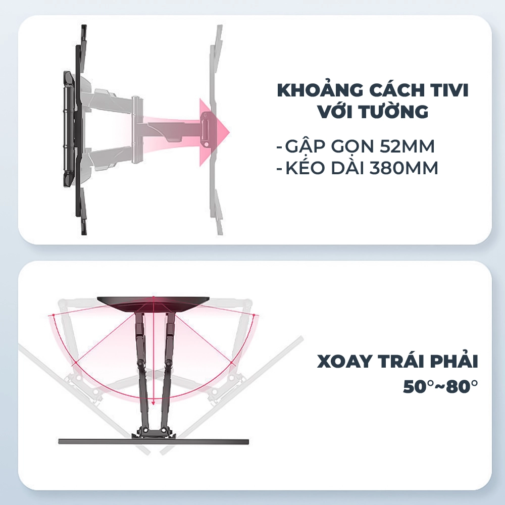 Giá Treo Tivi Xoay NB P6 40-80 inch - ảnh 10