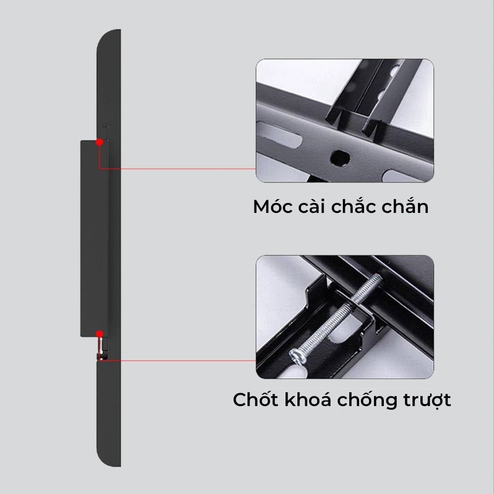 Giá Treo Tivi Phẳng Sát Tường DK75 50-75 inch - ảnh 2