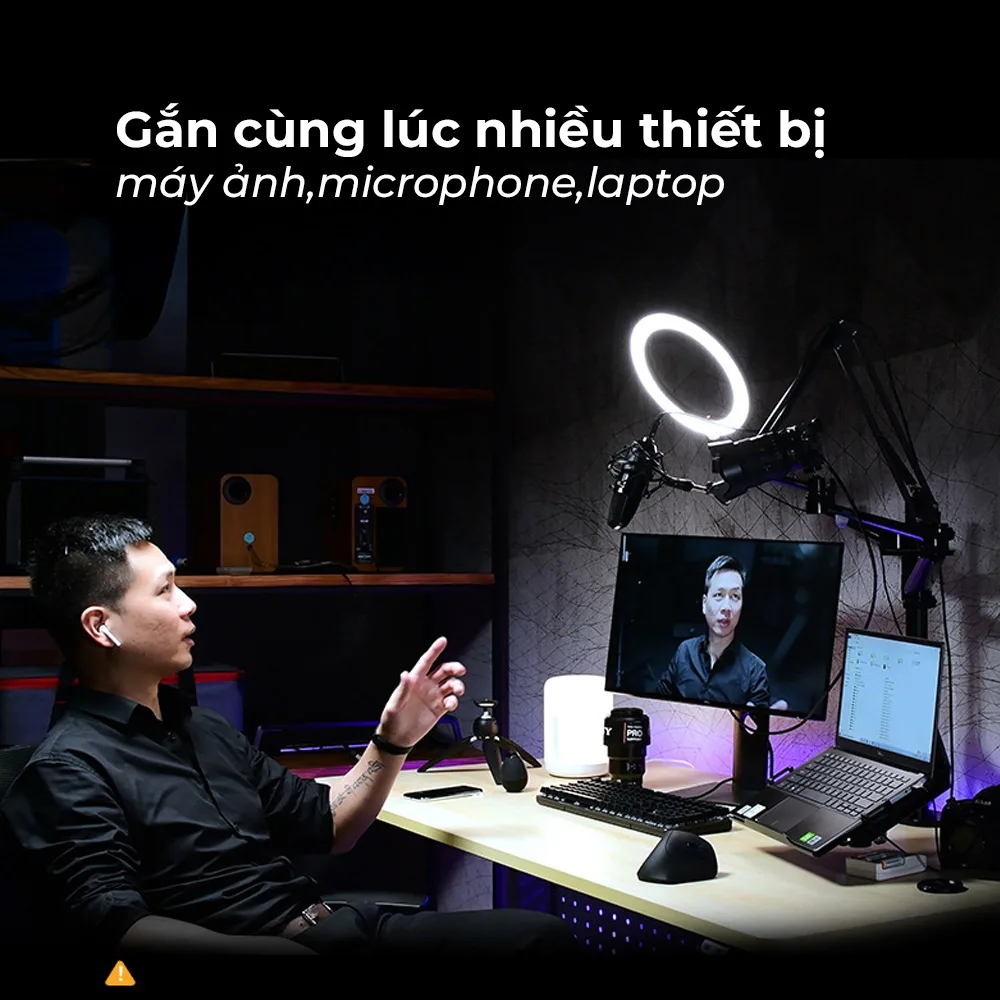 Giá Đỡ Livestream Chuyên Nghiệp B200 – Đa Chức Năng 4 Trong 1 - ảnh 4