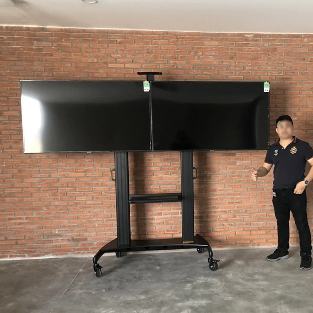 Giá Treo Di Động Nhập Khẩu 2 Màn Hình NB-AVT1800 32-65 inch - ảnh 2