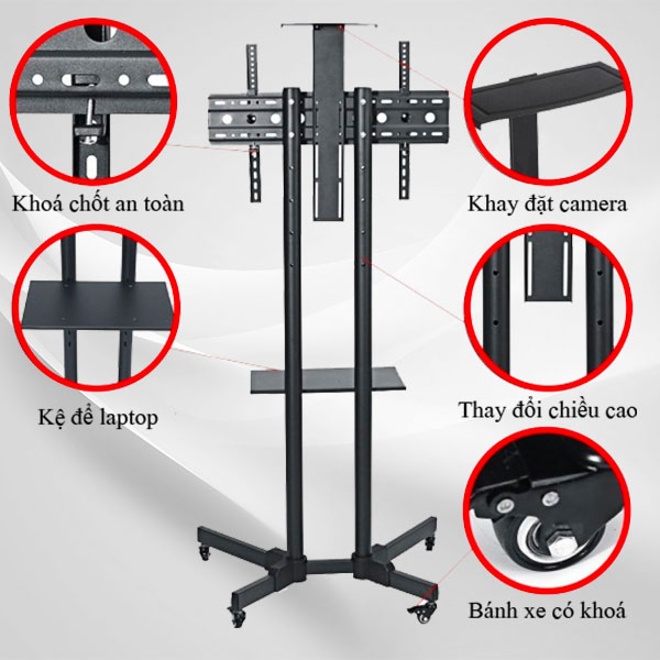 Giá Treo Tivi Di Động P1500 32-60 inch - ảnh 6