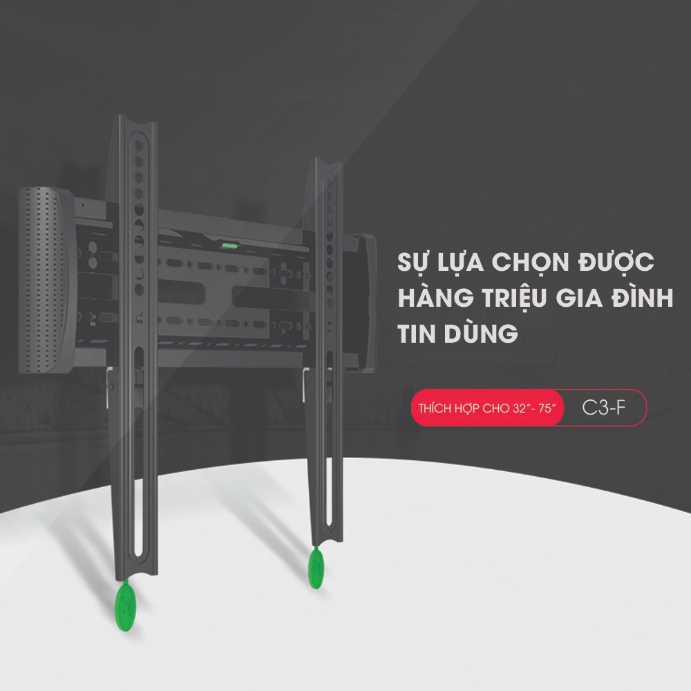 Giá Treo Tivi C3F 32-75 inch (E93) Phẳng Tường - ảnh 7