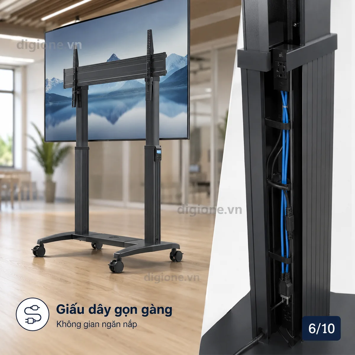 Giá Treo Tivi Di Động North Bayou NB T100 - 2 Motor TV 75-120 inch - ảnh 3