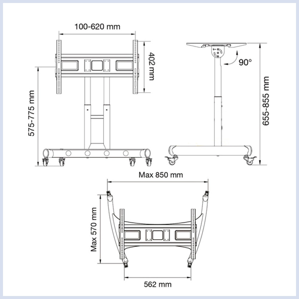 Giá Treo Tivi Di Động Hội Nghị Ava50 32-75 inch - ảnh 7
