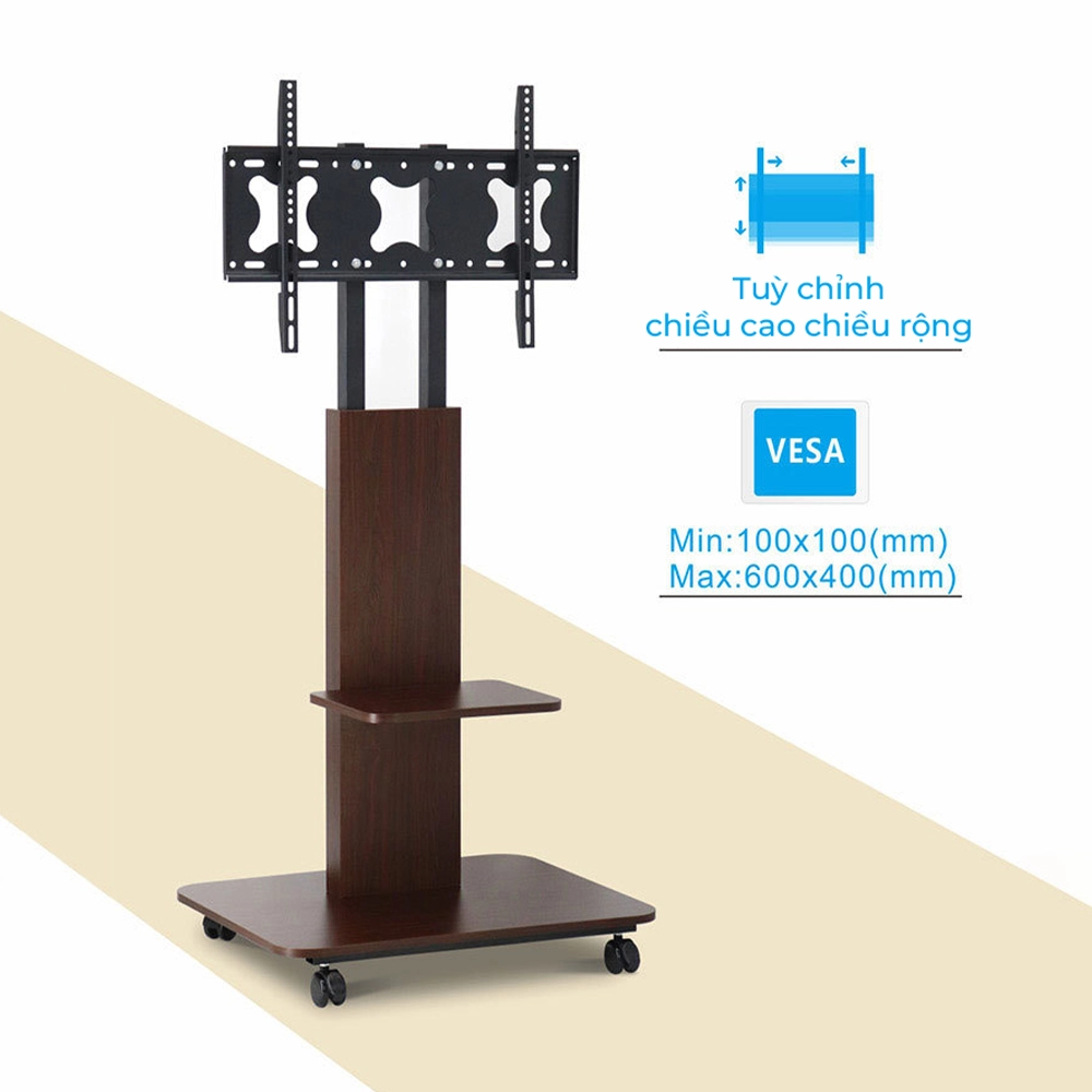 Kệ Treo Tivi Di Động Gỗ Y01 40-70 inch - ảnh 5