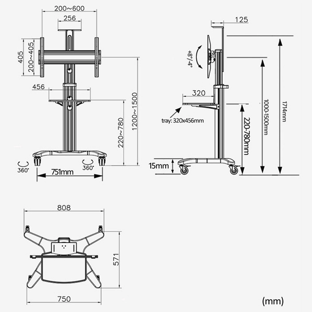 Giá Treo Tivi Di Động AVF1500 32-65 inch - ảnh 10